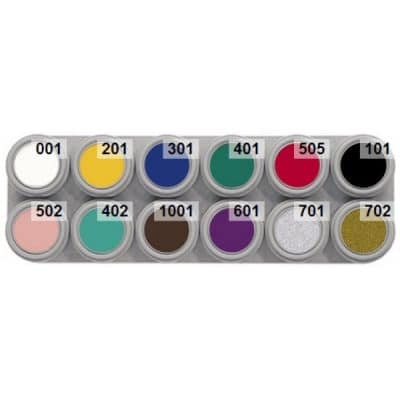 Grimas Water Make-up (Pure), 12er-Palette - A